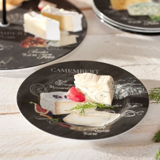 Zestaw talerzy deserowych DEKORIA World of cheese, 4 szt 19 cm Dekoria