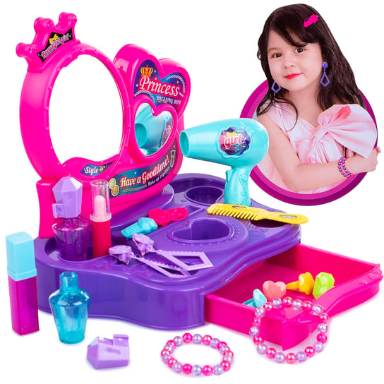 Zestaw Toaletka Dla Dziewczynki Akcesoria Kinderplay