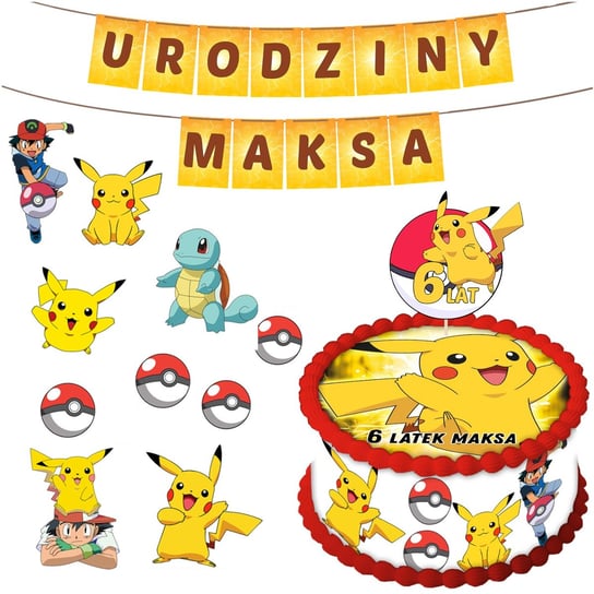 Zestaw Topper Opłatek Girlanda Pikachu Pokemon Z2 Propaganda