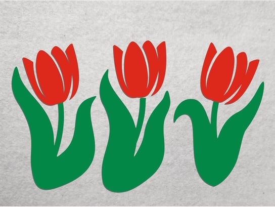 Zestaw trzech tulipanów z kartonu AKATJA