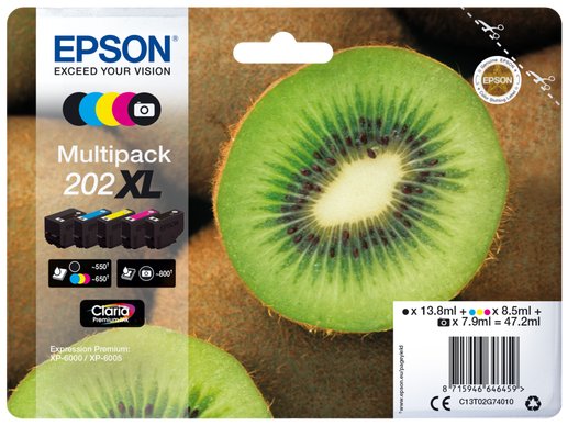 Zestaw tuszy EPSON Multipack 5-kolorów 202XL Claria Premium Ink Epson