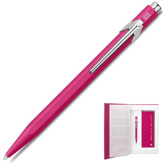 zestaw upominkowy caran d’ache, długopis 849 m + notes, różowy CARAN D'ACHE