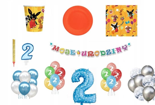 Zestaw Urodzinowy 2 Urodziny Bing Balony Inna marka