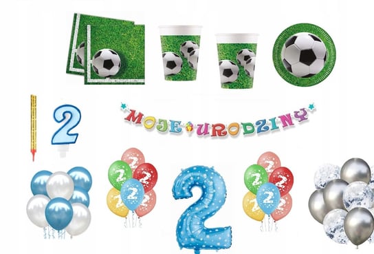 Zestaw Urodzinowy 2 Urodziny Football Piłka Nożna Inna marka