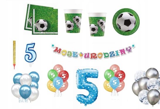 Zestaw Urodzinowy 5 Urodziny Football Piłka Nożna Inna marka