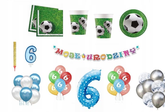 Zestaw Urodzinowy 6 Urodziny Football Piłka Nożna Inna marka