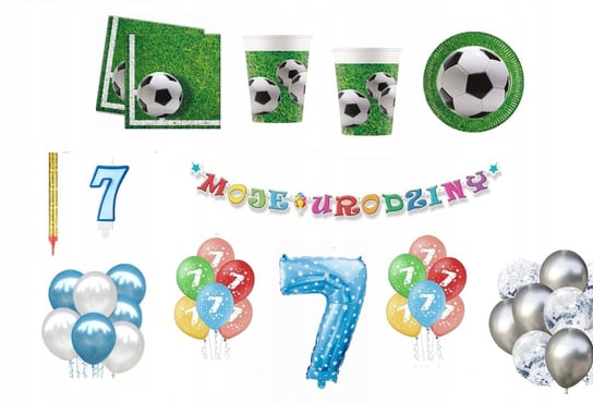 Zestaw Urodzinowy 7 Urodziny Football Piłka Nożna Inna marka