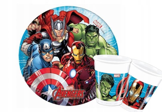 Zestaw Urodzinowy Kubki Talerzyki Mighty Avengers Inna marka