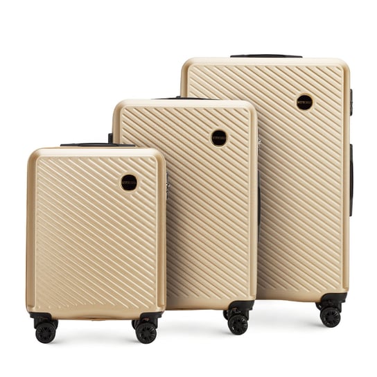 Zestaw walizek z ABS-u w ukośne paseczki 56-3A-74S-80 WITTCHEN