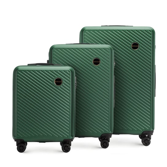 Zestaw walizek z ABS-u w ukośne paseczki 56-3A-74S-85 WITTCHEN