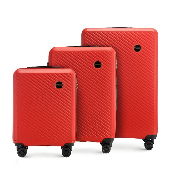 Zestaw walizek z ABS-u w ukośne paski 56-3A-74S-30 WITTCHEN