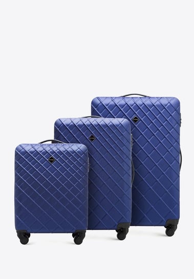 Zestaw walizek z ABS-u z deseniem granatowy WITTCHEN