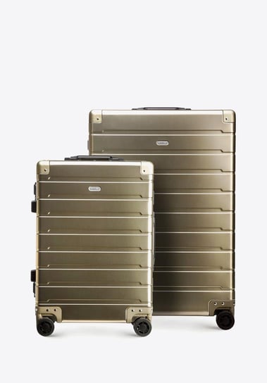 Zestaw walizek z aluminium złoty WITTCHEN