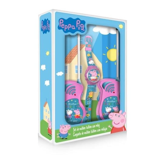 Zestaw Walkie talkie z zegarkiem cyfrowym Świnka Peppa. Peppa Pig Kids Euroswan (PP17047) Świnka Peppa