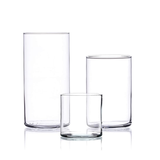 Zestaw wazonów szklanych 3 sztuki 10-15-20 cm Inna marka