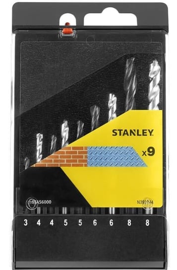 Zestaw wierteł do metalu i muru 9 szt. Stanley STA56000 Stanley