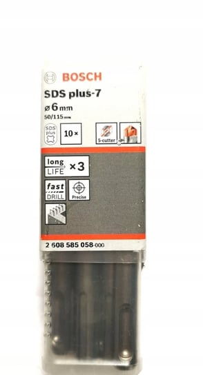 Zestaw wierteł SDS-Plus-7 Bosch 6mm 50/115 10szt. Bosch