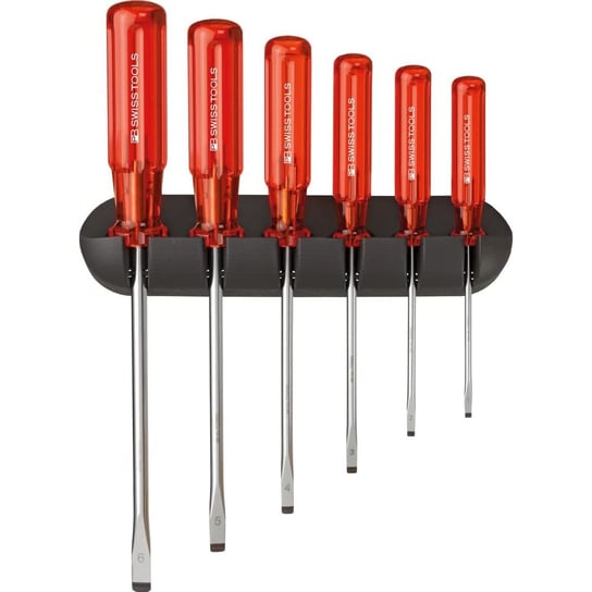 Zestaw wkrętaków 6-cz., płaskich w uchwycie ściennym Classic PB Swiss Tools PB Swiss Tools