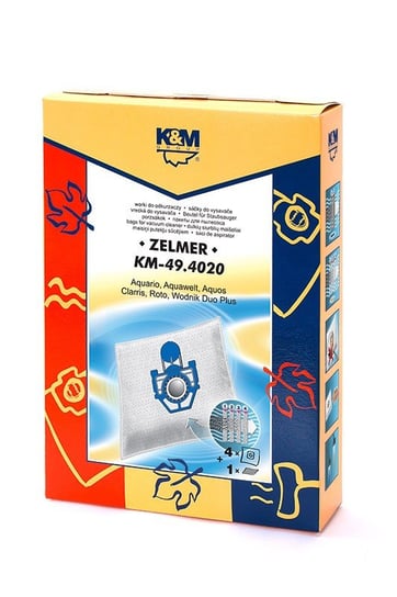 Zestaw Worki do odkurzacza K&M 49.4020, 4 szt. + Filtr K&M
