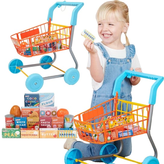 Zestaw Wózek sklepowy z zakupami dla dzieci kolorowy Supermarket Casdon Casdon