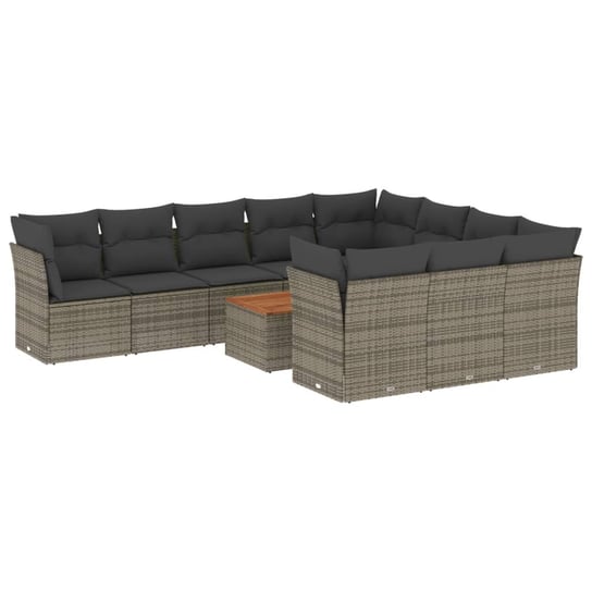 Zestaw wypoczynkowy rattan PE 62x62x69 cm szary Zakito Europe