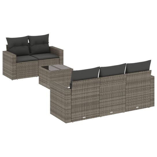 Zestaw wypoczynkowy rattan PE szary 55x62x69 cm Zakito Europe