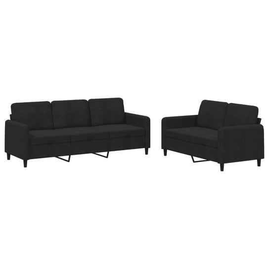 Zestaw wypoczynkowy Velvet Black - sofa 2 i 3-osob Inna marka