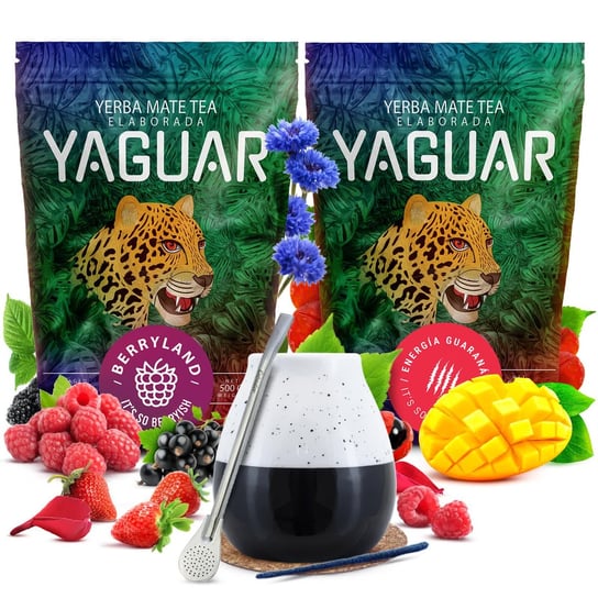 Zestaw yerba mate 2x500g Yaguar + tykwa Caballo Yaguar