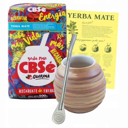 Zestaw Yerba Mate CBSe ENERGIA + Tykwa + Bombilla CBSe