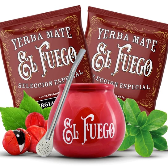 Zestaw Yerba Mate El Fuego NAJMOCNIEJSZA Energia Yaguar