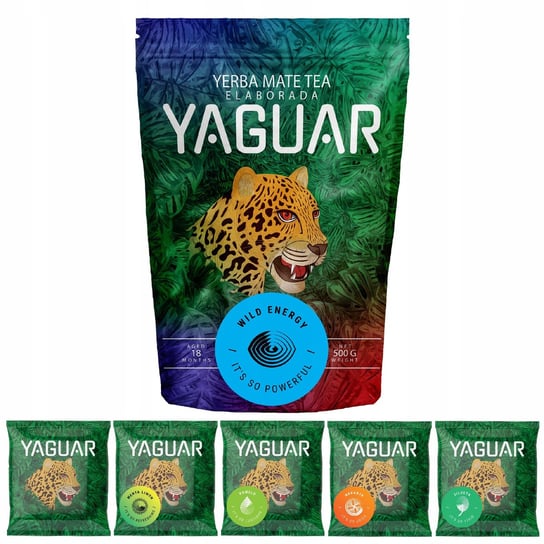 Zestaw Yerba Mate Yaguar Wild 500g +próbki 5x50 Yaguar