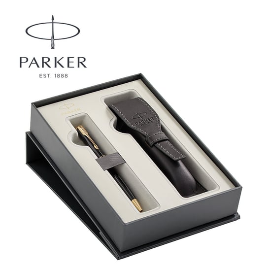 Zestaw z długopisem i etui, Parker Sonnet Black GT Parker