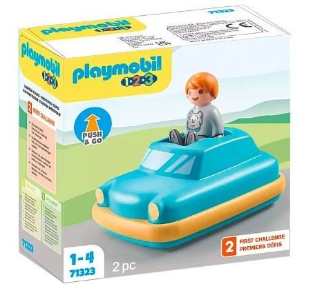 Zestaw z figurką 1.2.3 71323 Samochód Push & Go Playmobil