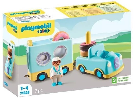 Zestaw z figurką 1.2.3 71325 Szalony Donut Truck z funkcją układania i sortowania Playmobil