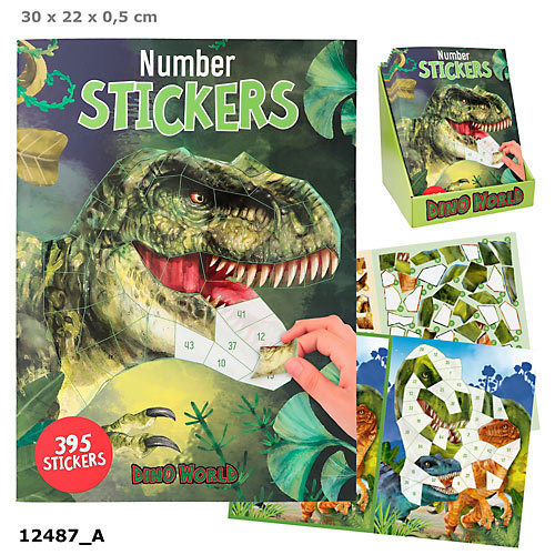 Zestaw Z Naklejkami Number Stickers Dino World 12487A Depesche