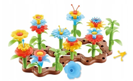 Zestaw Zabawek Do Budowania Ogrodu Kwiatów 54 Elem NICE LIFE