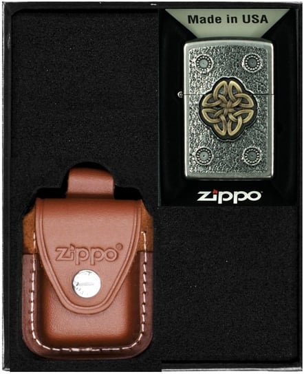 Zestaw Zapalniczka ZIPPO CELTIC KNOTT Prezentowy No4 Zippo