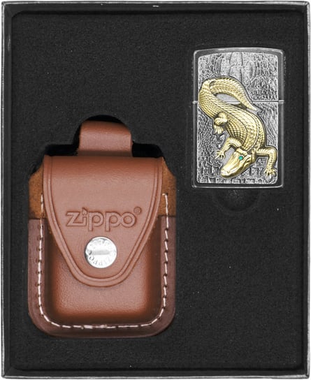 Zestaw Zapalniczka ZIPPO CROCODILE EMBLEM Prezentowy No4 Zippo