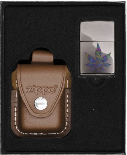 Zestaw Zapalniczka ZIPPO FUNKY CANNABIS Prezentowy No4 Zippo