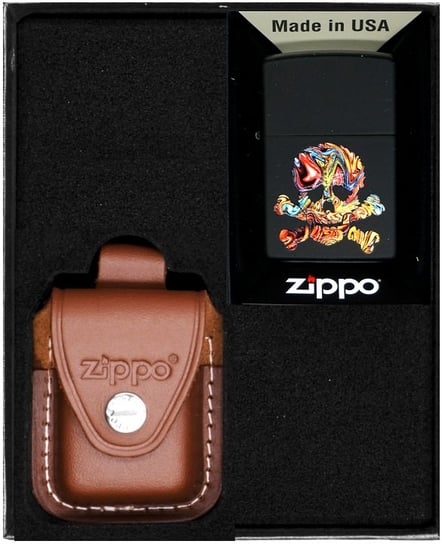 Zestaw Zapalniczka ZIPPO SKULL DESIGN 2 Prezentowy No4 Zippo