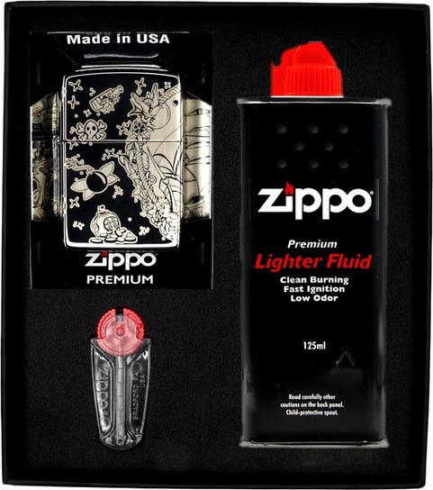 Zestaw Zapalniczka ZIPPO TATTO THEME DESIGN 3 Prezentowy No1 Zippo