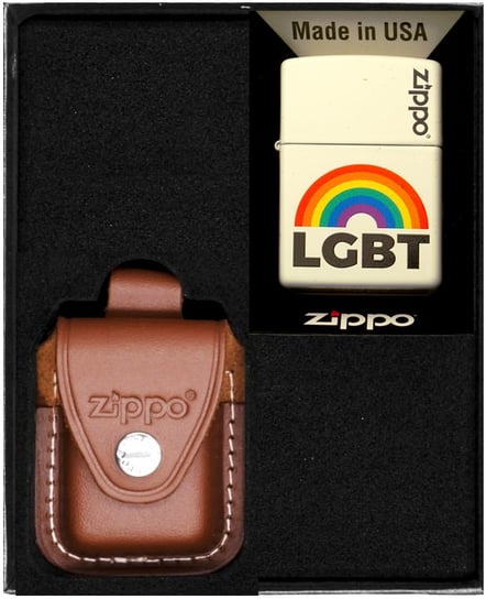 Zestaw Zapalniczka ZIPPO WHITE LGBT Prezentowy No4 Zippo