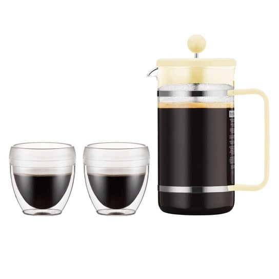 Zestaw: zaparzacz do kawy i 2 szklanki (jasnożółty) Bistro Bodum Bodum