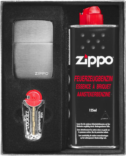 Zestaw ZIPPO BALCK ICE LOGO prezentowy Zippo