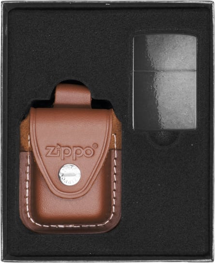 Zestaw ZIPPO BLACK CRACKLE prezentowy Zippo