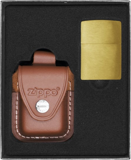 Zestaw ZIPPO BRASS BRUSHED prezentowy Zippo