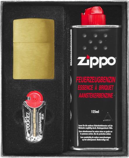 Zestaw ZIPPO BRASS BRUSHED prezentowy Zippo