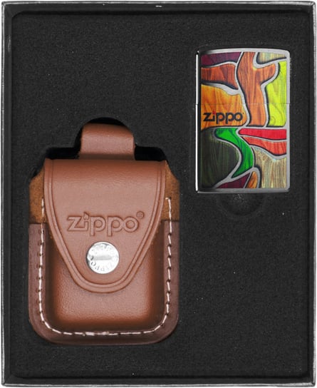 Zestaw ZIPPO COLORFUL WOOD DESIGN prezentowy Zippo