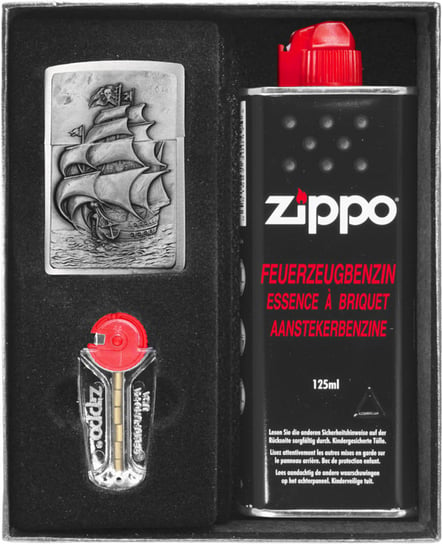 Zestaw ZIPPO PIRATE SHIP EMBLEM prezentowy Zippo