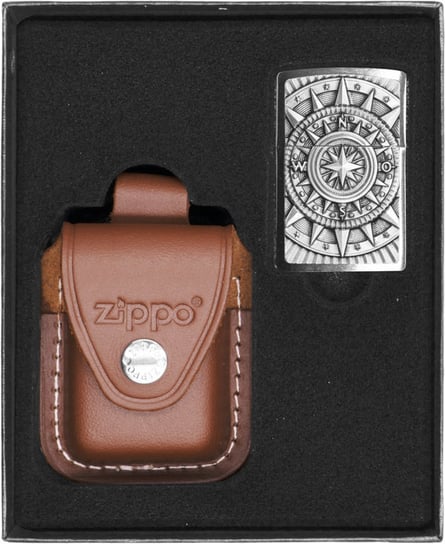 Zestaw ZIPPO Zapalniczka COMPASS EMBLEM Prezentowy No4 Zippo